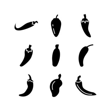 Chili Pepper Icon Or Logo Isolated Sign Symbol Vector Illustration - High Quality Black Style Vector Icons
