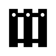 fence icon or logo isolated sign symbol vector illustration - high quality black style vector icons
