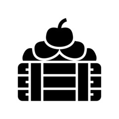 fruit crate icon or logo isolated sign symbol vector illustration - high quality black style vector icons
