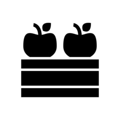 fruit crate icon or logo isolated sign symbol vector illustration - high quality black style vector icons
