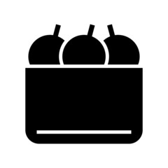 fruit crate icon or logo isolated sign symbol vector illustration - high quality black style vector icons
