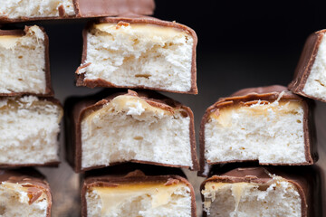 creamy nougat covered with milk chocolate
