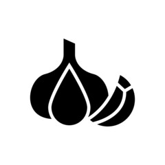 garlic icon or logo isolated sign symbol vector illustration - high quality black style vector icons
