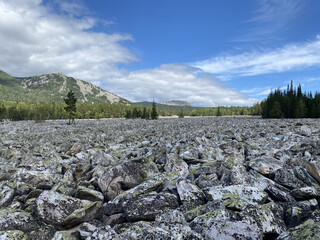 Stone river (Taganay national Park. Zlatoust city. Chelyabinsk region. South Ural. Russia).