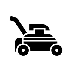 lawn mowe icon or logo isolated sign symbol vector illustration - high quality black style vector icons
