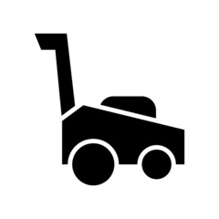 lawn mowe icon or logo isolated sign symbol vector illustration - high quality black style vector icons
