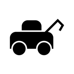lawn mowe icon or logo isolated sign symbol vector illustration - high quality black style vector icons
