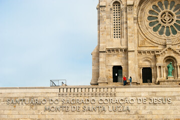Viana do Castelo, Portugal - July 30, 2021: The Temple of the Sacred Heart of Jesus Saint Lucy...