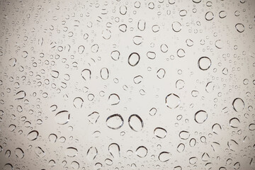 water drops on glass background.