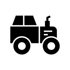 mini tractor icon or logo isolated sign symbol vector illustration - high quality black style vector icons

