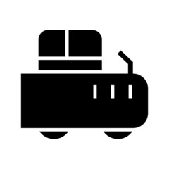 mini tractor icon or logo isolated sign symbol vector illustration - high quality black style vector icons
