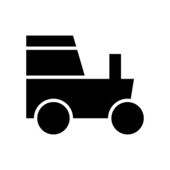 mini tractor icon or logo isolated sign symbol vector illustration - high quality black style vector icons

