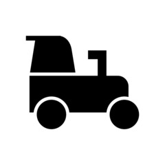 mini tractor icon or logo isolated sign symbol vector illustration - high quality black style vector icons
