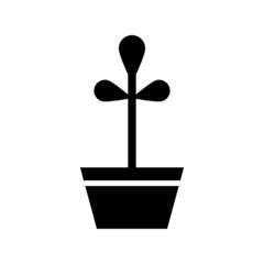plant pot icon or logo isolated sign symbol vector illustration - high quality black style vector icons
