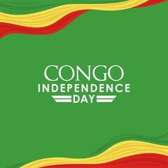 vector illustration of 15th August Republic of the Congo Happy Independence Day. Web header or banner design with stylish text 15th August and Abstract ornament Background.