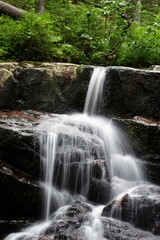 Fototapeta na wymiar Mountain waterfall in the Skuleskogens nationalpark