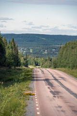 Fototapeta na wymiar road in the mountains. åre, sweden.norrland.sverige,