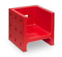 Children's furniture plastic square chair