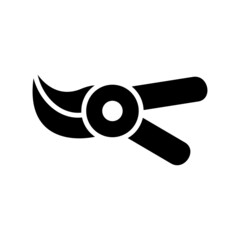 pruning shears icon or logo isolated sign symbol vector illustration - high quality black style vector icons
