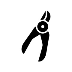 pruning shears icon or logo isolated sign symbol vector illustration - high quality black style vector icons
