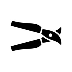 pruning shears icon or logo isolated sign symbol vector illustration - high quality black style vector icons
