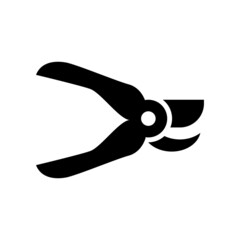 pruning shears icon or logo isolated sign symbol vector illustration - high quality black style vector icons
