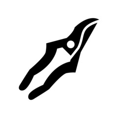 pruning shears icon or logo isolated sign symbol vector illustration - high quality black style vector icons
