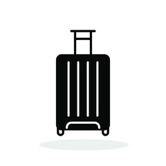 Baggage icon. Luggage black icon. Vector illustration. Travel concept.