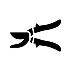 pruning shears icon or logo isolated sign symbol vector illustration - high quality black style vector icons
