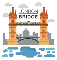 Landmark London. Tourist Site Of London. London Bridge Logo