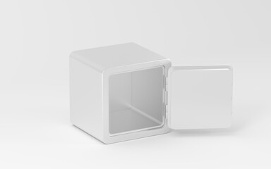 Safe box with white background, 3d rendering.
