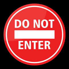 Do Not Enter, sign and label vector