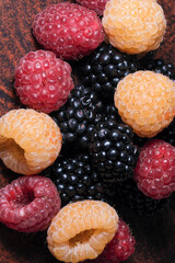 Fresh ripe sweet summer berries