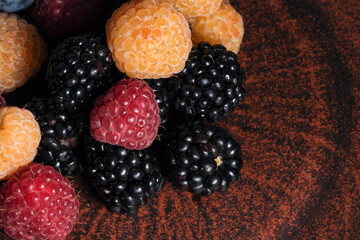 Fresh ripe sweet summer berries