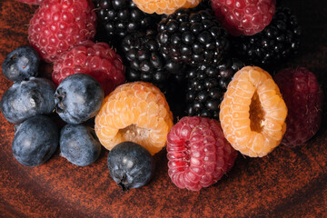 Fresh ripe sweet summer berries