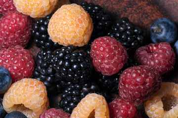 Fresh ripe sweet summer berries