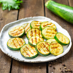 zucchini grill vegetable healthy grilled vegetable on the table, copy space food background veggie vegan or vegetarian food keto or paleo diet