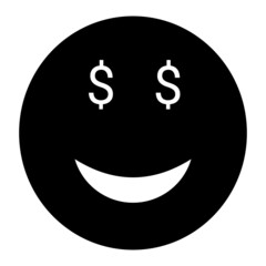 Vector Greed Glyph Icon Design