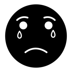 Fototapeta premium Vector Crying Glyph Icon Design