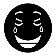 Vector Laugh Glyph Icon Design
