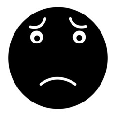 Fototapeta premium Vector Worried Glyph Icon Design