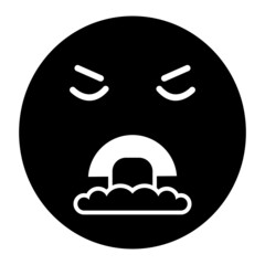 Obraz premium Vector Vomiting Glyph Icon Design