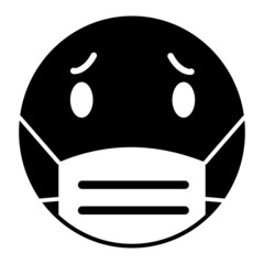  Vector Face mask Glyph Icon Design