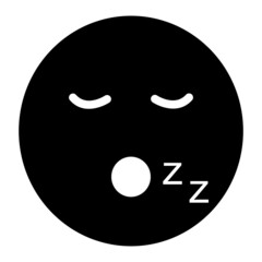 Vector Sleeping Glyph Icon Design