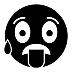 Vector Hot Glyph Icon Design
