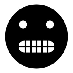 Fototapeta premium Vector Grimacing Glyph Icon Design