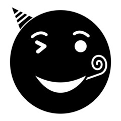 Vector Party Glyph Icon Design