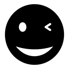Vector Wink Glyph Icon Design