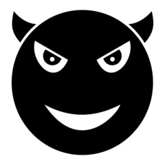 Vector Devil Glyph Icon Design