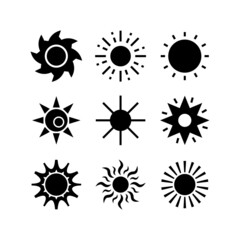 sun icon or logo isolated sign symbol vector illustration - high quality black style vector icons
